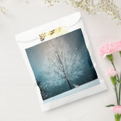 Frosty tree in de avond bedankzakje (Gezegeld)