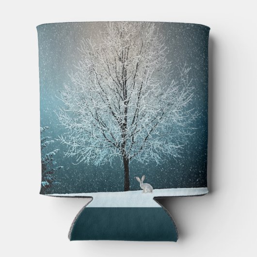 Frosty tree in de avond blikjeskoeler (Achterkant)