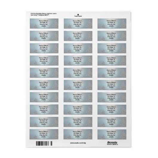 Frosty tree in de avond etiket (Full Sheet)