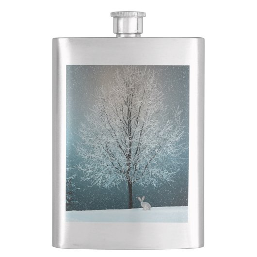 Frosty tree in de avond flacon (Voorkant)