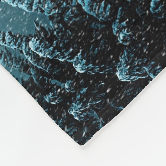 Frosty tree in de avond fleece deken (Hoek)