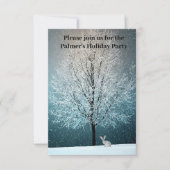 Frosty tree in de avond kaart (Voorkant)