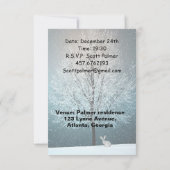 Frosty tree in de avond kaart (Achterkant)