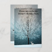 Frosty tree in de avond kaart (Voorkant / Achterkant)