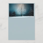 Frosty tree in de avond menu (Achterkant)