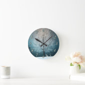 Frosty tree in de avond ronde klok (Huis)