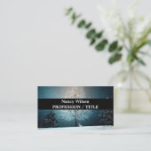 Frosty tree in de avond visitekaartje (Staand voorkant)