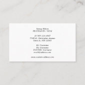 Frosty tree in de avond visitekaartje (Achterkant)