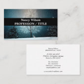 Frosty tree in de avond visitekaartje (Voorkant / Achterkant)