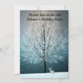 Frosty tree in de avonduitnodiging kaart (Voorkant)