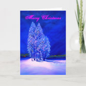 Frosty Trees Feestdagen Kaart (Voorkant)