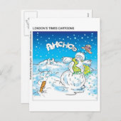 Frosty vecht tegen de griep grappige kerstcadeautj feestdagenkaart (Voorkant / Achterkant)