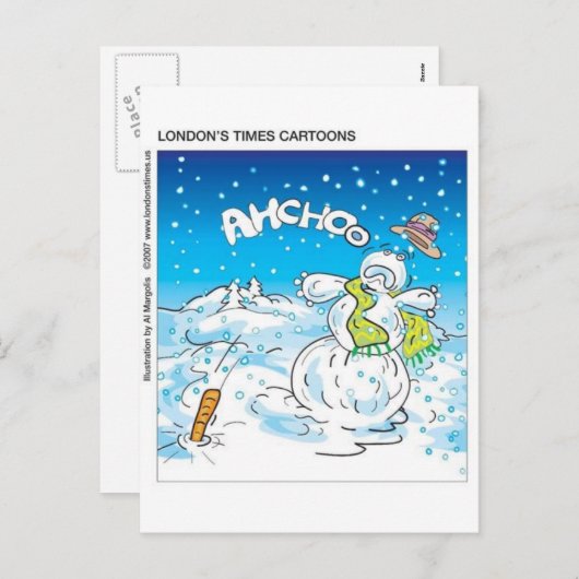 Frosty vecht tegen de griep grappige kerstcadeautj feestdagenkaart (Voorkant / Achterkant)