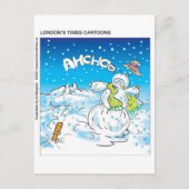 Frosty vecht tegen de griep grappige kerstcadeautj feestdagenkaart (Voorkant)