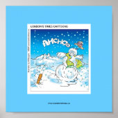 Frosty vecht tegen griep grappig kerstPoster Poster (Voorkant)