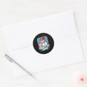 Frosty Vibes 67 Snowman Christmas  Ronde Sticker (Envelop)