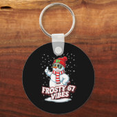 Frosty Vibes 67 Snowman For Winter - Six Seven Mem Sleutelhanger (Voorkant)