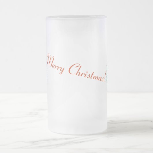 Frosty Vrolijk Kerstkrans Matglas Bierpul (Center)