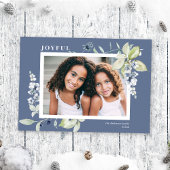 Frosty Waterverf Winterbessen Foto Feestdagenkaart