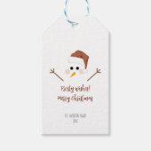 Frosty wensen! vrolijk kerstfeest cadeaulabel (Voorkant)