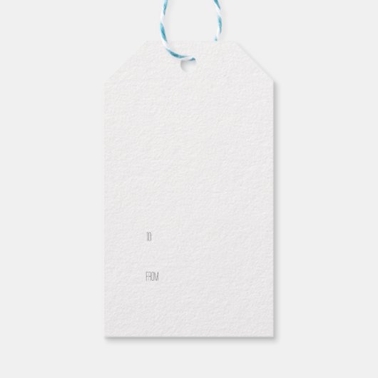 Frosty wensen! vrolijk kerstfeest cadeaulabel (Achterkant)