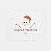 Frosty wensen! vrolijk kerstfeest fleece deken (Voorkant (Horizontaal))
