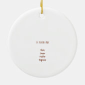 Frosty wensen! Vrolijk Kerstfeest Ronde Keramisch Ornament (Achterkant)