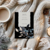 Frosty Winter Bloemen verticale RSVP-kaart RSVP Kaartje