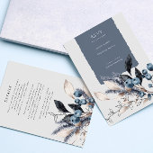 Frosty Winter Bloemen verticale RSVP-kaart RSVP Kaartje