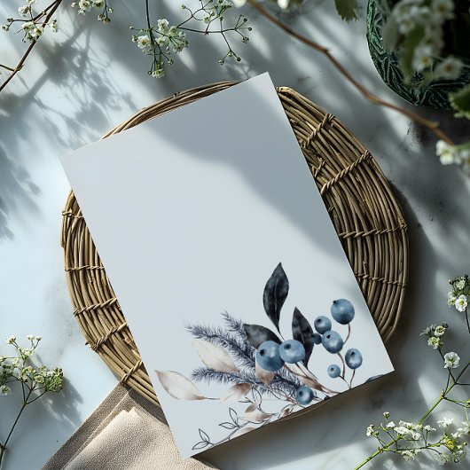 Frosty Winter Bloemenboog Bruiloft uitnodiging