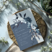 Frosty Winter Floral bruiloft uitnodiging