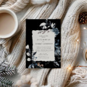 Frosty Winter Floral bruiloft uitnodiging