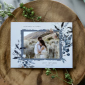 Frosty Winter Floral Save The Date Briefkaart