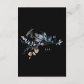 Frosty Winter Floral Wedding Details Informatiekaartje (Achterkant)