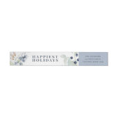 Frosty Winter Foliage Holiday Wrap rond label (Individueel)