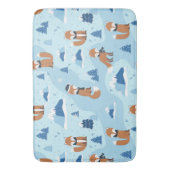 Frosty Winter Foxes Badmat (Voorkant Verticaal)