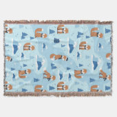 Frosty Winter Foxes Deken (Voorkant)