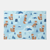 Frosty Winter Foxes Deurmat (Voorkant)
