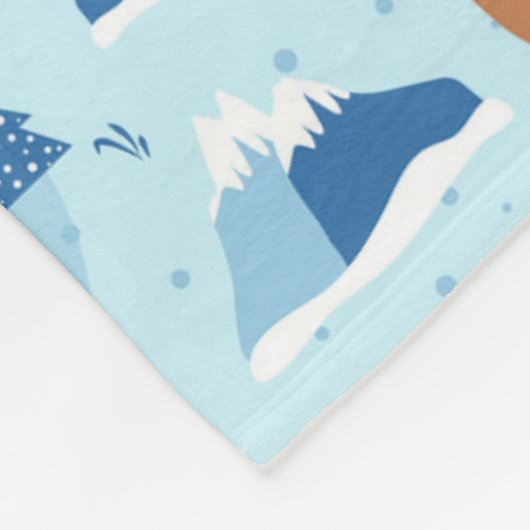 Frosty Winter Foxes Fleece Deken (Hoek)