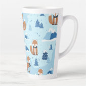Frosty Winter Foxes Latte Mok (Rechts)