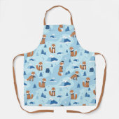 Frosty Winter Foxes Schort (Voorkant)