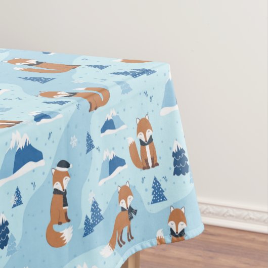 Frosty Winter Foxes Tafelkleed (Voorbeeld)
