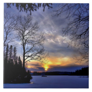 Frosty Winter Night Tegeltje