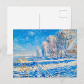 Frosty Winter River Morning Havelland Feestdagenkaart (Voorkant / Achterkant)