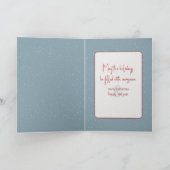 Frosty Winter Road met Sunrise Feestdagen Kaart (Binnen)