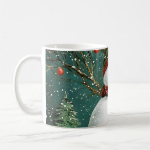Frosty Winter Whimsical Snowman Fox Wonderland Koffiemok