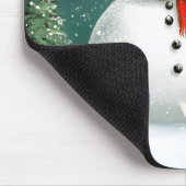 Frosty Winter Whimsical Snowman Fox Wonderland Muismat (Hoek)