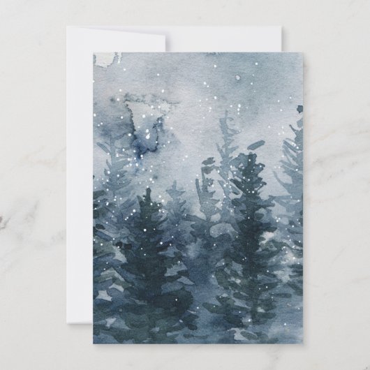 Frosty Winter Woodland Animals Forest Baby shower Bedankkaart (Achterkant)