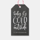 Frosty Wish | Chalkboardfeestdag Cadeaulabel (Voorkant)