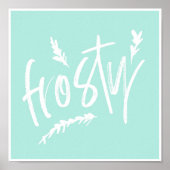 Frosty Wordart Typography Hand Lettering Winter Poster (Voorkant)